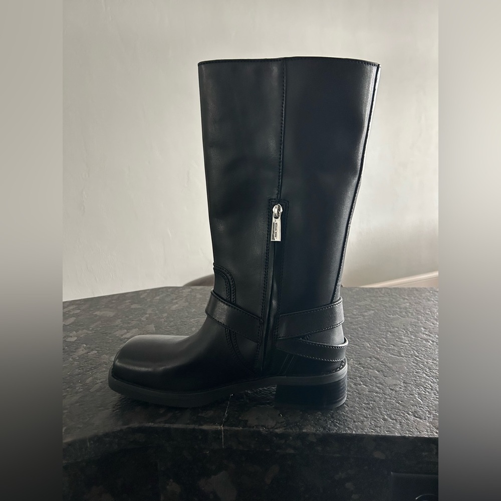 Michael Kors Black Crosby Moto Boots